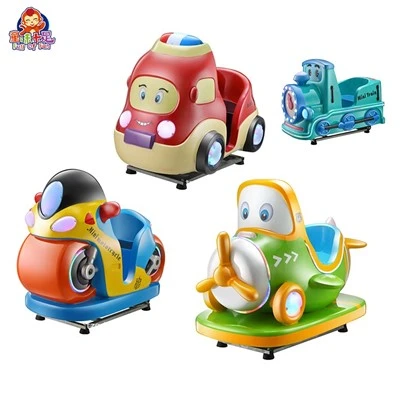 Kids Cartoon Police Car Rocking Ride Machine (2)