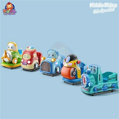 Kids Cartoon Police Car Rocking Ride Machine (4)
